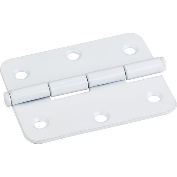 Hardware Resources White  2-1/2"x2" Radius Butt Hinge 33529WH